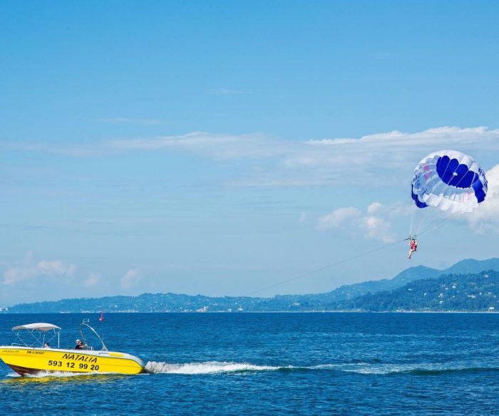 Parasailing Above The Black Sea